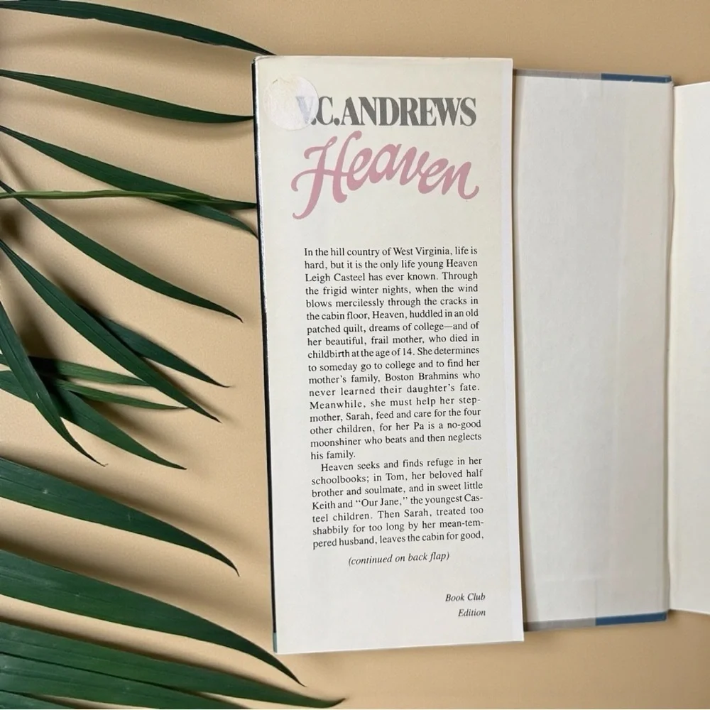V.C. ANDREWS Book Club Hardback Lot – Heaven (1985) & Fallen Hearts (1988)